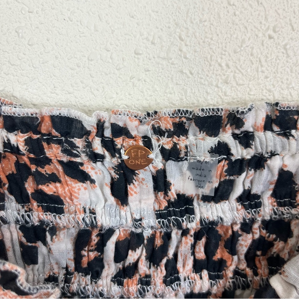 FREE PEOPLE ONE Meridien Leopard Corset Top Womens Size Medium - Picture 4 of 5